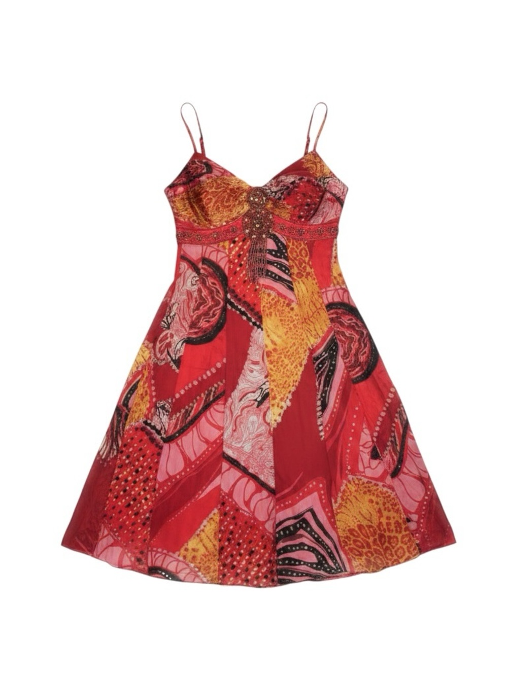 Beaded 100% Silk Sue Wong Dress